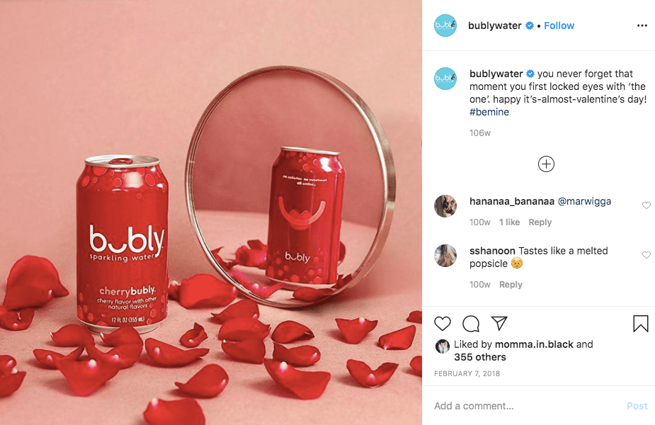 A playful brand voice example by Bubly Sparkling Water